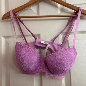32DD Dream Angels Lined Demi Purple Victoria's Secret Bra